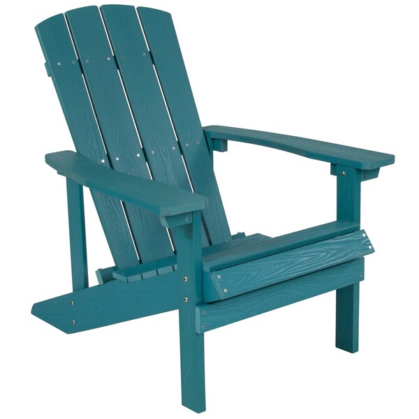Flash Furniture Charlstwn Adirondack Chair, Sea Foam Wood, Sea Foam Seat, Wood Back, 29.5 W 35 H - JJ-C14501-SFM-GG
