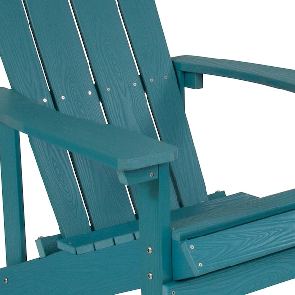 Flash Furniture Charlstwn Adirondack Chair, Sea Foam Wood, Sea Foam Seat, Wood Back, 29.5 W 35 H - JJ-C14501-SFM-GG