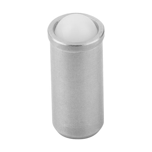 Kipp Spring Plunger, Push Fit, D=8 L=16, Stainless Steel, Long Version, Ball: POM Plastic - K0333.408