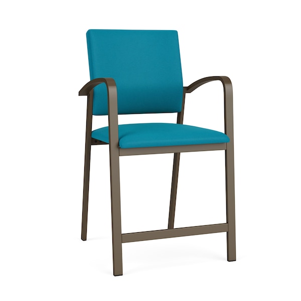 Lesro Newport Hip Chair Metal Frame, Bronze, OH Waterfall Upholstery - NP1161