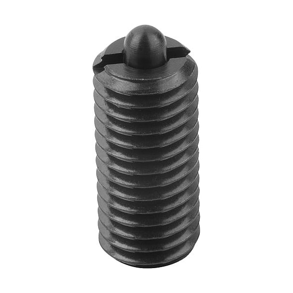 Kipp Spring Plunger Intensified Spring Force D=M08 L=22, Steel, Comp: Pin Steel - K0317.208