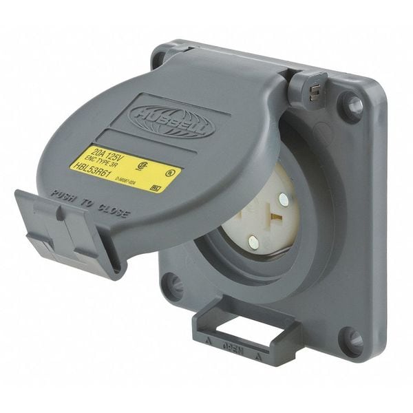Hubbell 20A Straight Blade Replacement Receptacle 125V - HBL53R61