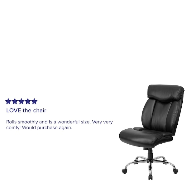 Flash Furniture Executive Chair, Black Seat, Leather Back - GO-1235-BK-LEA-GG
