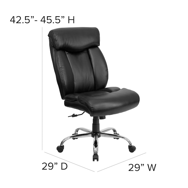 Flash Furniture Executive Chair, Black Seat, Leather Back - GO-1235-BK-LEA-GG