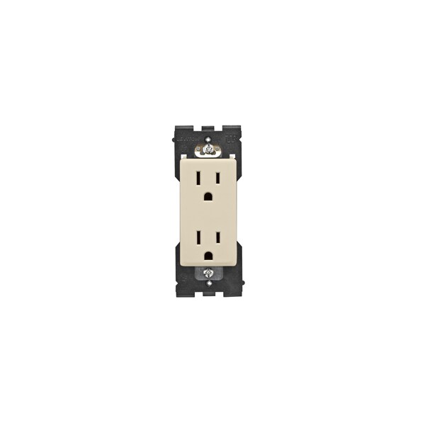 Leviton NEMA NEMA 5-15R 1.69 in H x Wallplate Mount - RER15-WG
