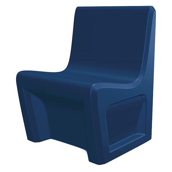 Cortech Sentinel Chair, Slate Blue Seat, Blue Back, 24 in W 24" L 33" H, Armless, Polyethylene Seat - 116484SB