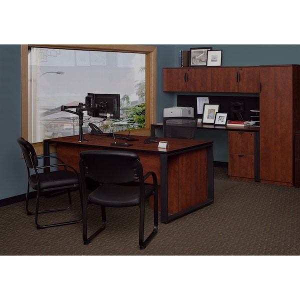Regency Crusoe Side Chair, Black Seat, Black Back, 33" W 26" L 35" H, Fixed, Leather Seat - 1106BK