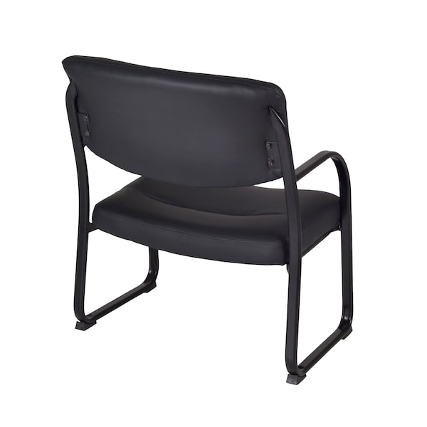 Regency Crusoe Side Chair, Black Seat, Black Back, 33" W 26" L 35" H, Fixed, Leather Seat - 1106BK
