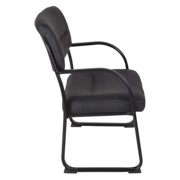 Regency Crusoe Side Chair, Black Seat, Black Back, 33" W 26" L 35" H, Fixed, Leather Seat - 1106BK