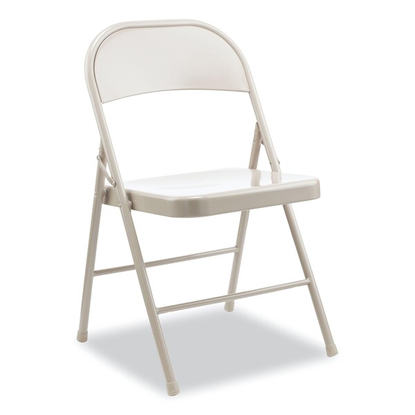 Alera Armless Steel Folding Chair, Supports Up to 275 lb, Taupe, PK4, 4PK - ALECA944
