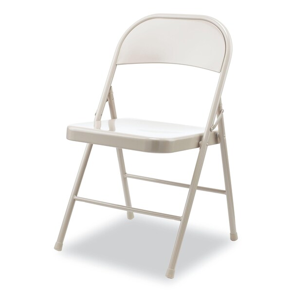Alera Armless Steel Folding Chair, Supports Up to 275 lb, Taupe, PK4, 4PK - ALECA944