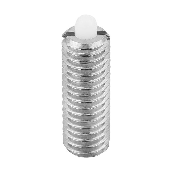 Kipp Spring Plunger Spring Force D=M04 L=15, Stainless Steel, Comp: Pin Pom - K0320.04