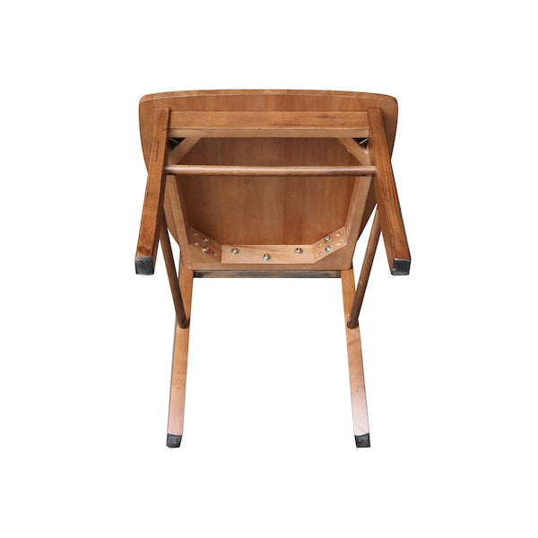 International Concepts Set of Two X-Back Chair, with Solid Wood Seat, Distressed Oak - C42-613P