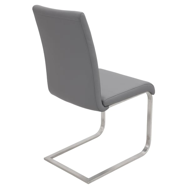 Lumisource Foster Dining Chair in Grey Faux Leather, PK 2 - DC-FSTR GY2
