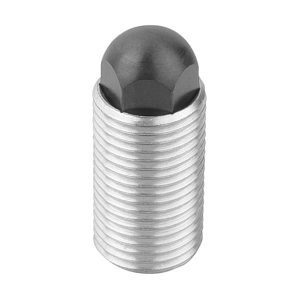 Kipp Push-Pull Plunger, With Rotation Lock, D=M12X1, 5 L=20, Form: H, Round End - K0977.2112