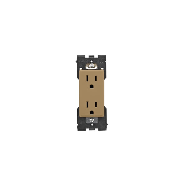 Leviton NEMA NEMA 5-15R 1.69 in H x Wallplate Mount - RER15-WC