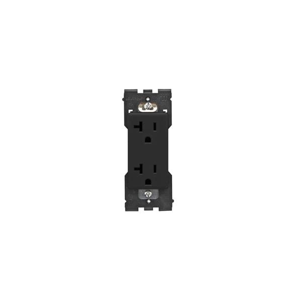 Leviton ELECTRICAL RECEPTACLES RENU 520R TR RECEP ONYX BLACK - RER20-OB