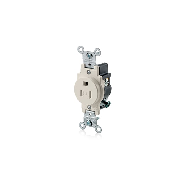 Leviton Narrow Body Single Recep 15A 125V - T5015-T