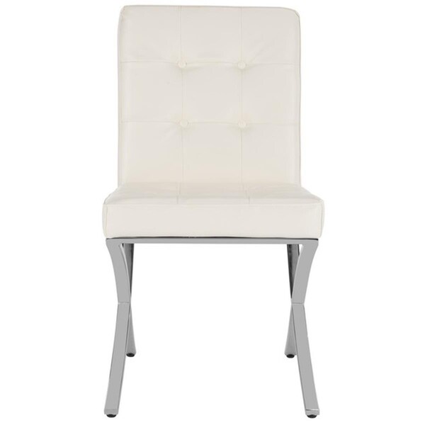 Safavieh 35 x 23 x 18.5 in. Walsh Tufted Side Chair, White - FOX6300B