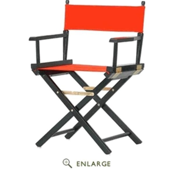 Casual Home Casual Home 200-02-021-19 18 in. Directors Chair Black Frame with Orange Canvas - 200-02/021-19