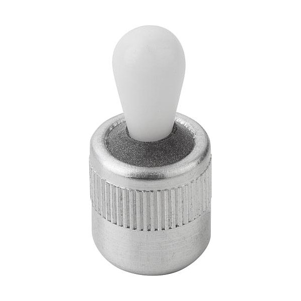 Kipp Lateral Spring Plunger, Spring Force With Seal D=12, D2= 12, L1=13, Aluminum, Pin: Plastic - K0368.72084