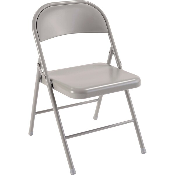 Global Industrial Steel Seat Folding Chair, Gray - 324501GY