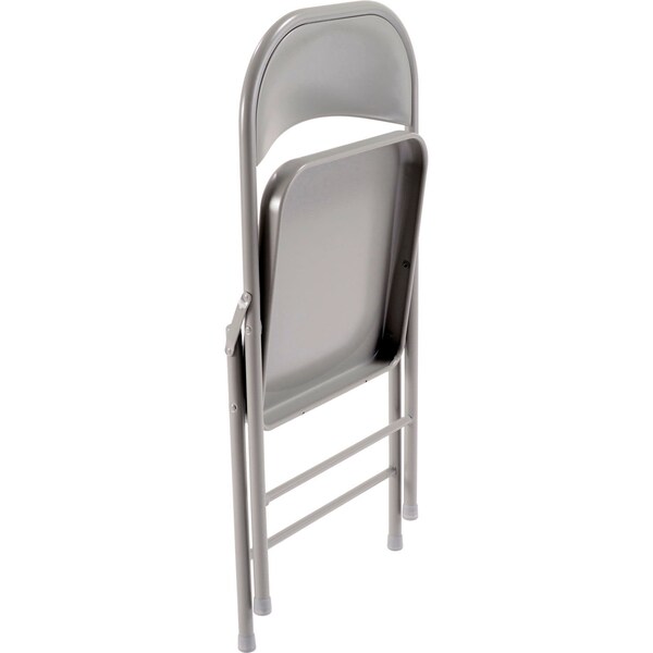 Global Industrial Steel Seat Folding Chair, Gray - 324501GY