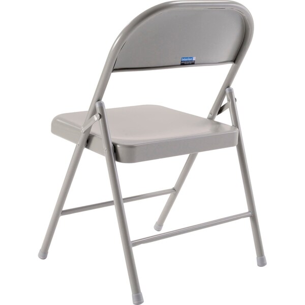 Global Industrial Steel Seat Folding Chair, Gray - 324501GY