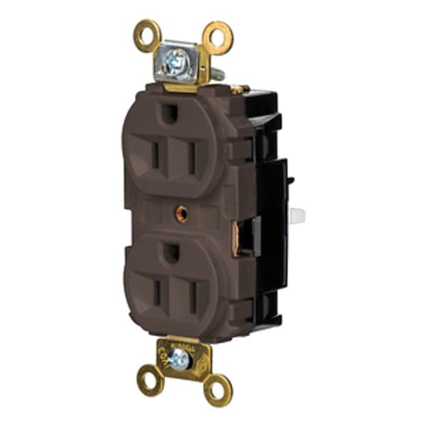 Hubbell Receptacle, 1/2 hp, 125V AC, NEMA 5-15R - HBL5262ST