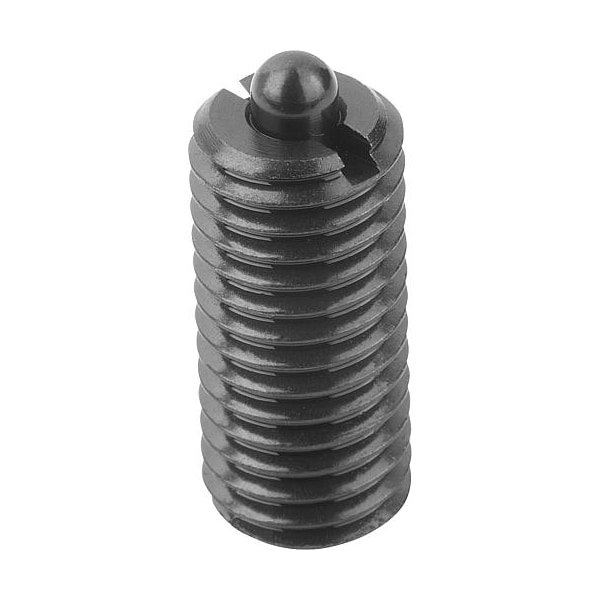 Kipp Spring Plunger Light Spring Force D=5/8-11 L=32, Steel, Comp: Pin Steel - K0317.1A6