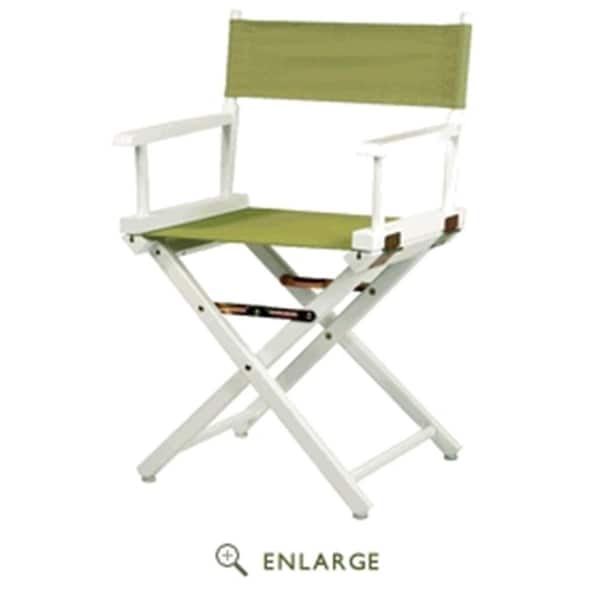 Casual Home 200-01-021-24 18 in. Directors Chair White Frame with Tan Canvas - 200-01/021-24
