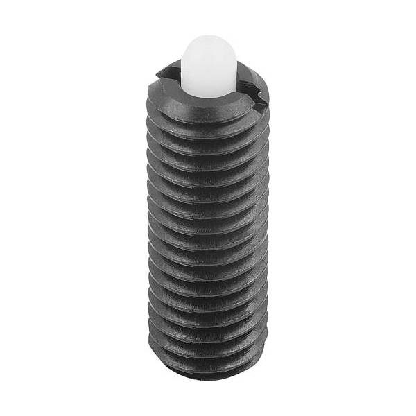 Kipp Spring Plunger Standard Spring Force D=10-32 L=18, Steel, Comp: Pin Pom - K0318.A1