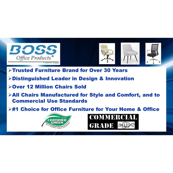 Boss Office Products White Frame/Gray Mesh Deluxe Task Chair - B6366WT-GY