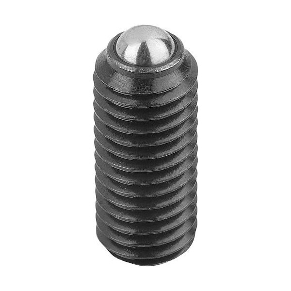 Kipp Spring Plunger Standard Spring Force D=M04 L=10, Steel, Comp: Ball Steel - K0315.04