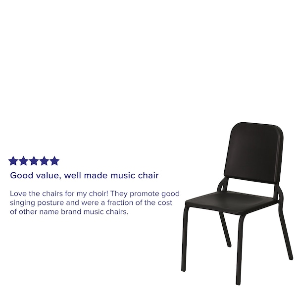 Flash Furniture Black Melody Band/Music Chair - 5-HF-MUSIC-GG