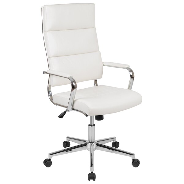 Flash Furniture White LeatherSoft Office Chair - BT-20595H-2-WH-GG