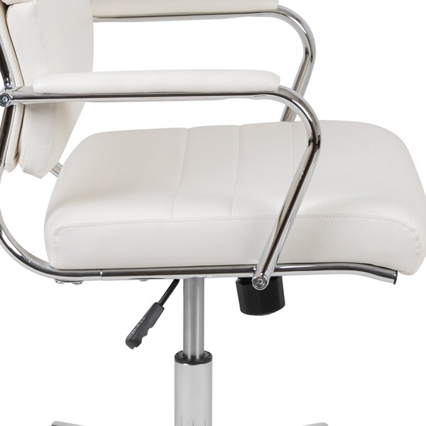 Flash Furniture White LeatherSoft Office Chair - BT-20595H-2-WH-GG
