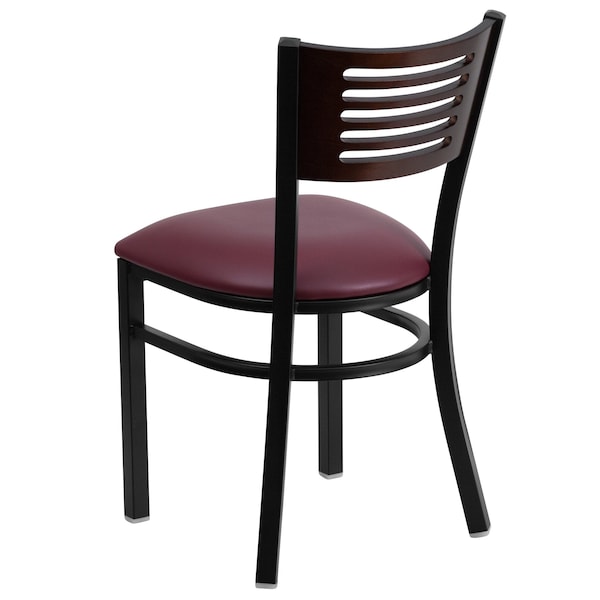 Flash Furniture Hercules Restaurant Chair, Black Back, 17 in W 21" L 32" H - XU-DG-6G5B-WAL-BURV-GG