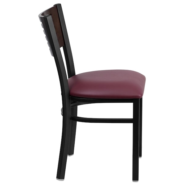 Flash Furniture Hercules Restaurant Chair, Black Back, 17 in W 21" L 32" H - XU-DG-6G5B-WAL-BURV-GG