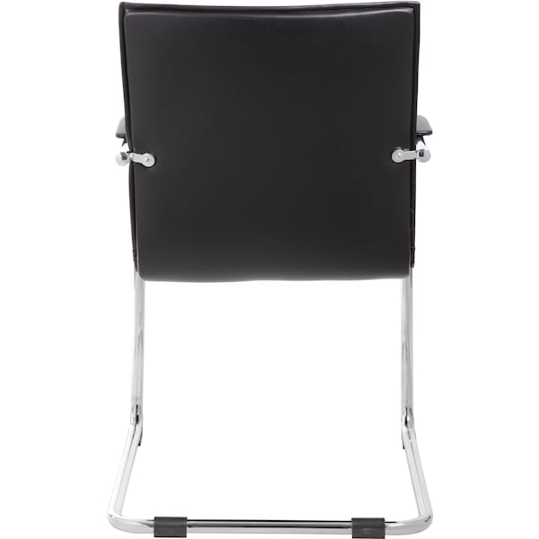 Boss B9536 Side Chair, Black Back, 23 in W 24-1/2" L 37-1/2" H, Fixed, Vinyl Seat - B9536-BK-2
