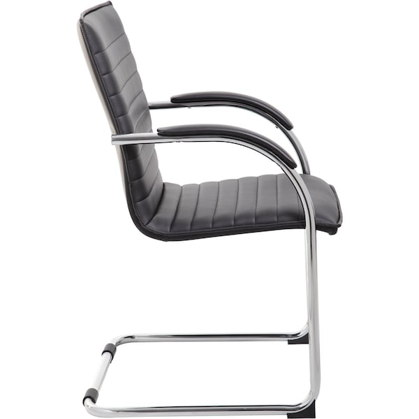 Boss B9536 Side Chair, Black Back, 23 in W 24-1/2" L 37-1/2" H, Fixed, Vinyl Seat - B9536-BK-2