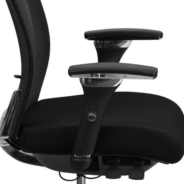 Flash Furniture Hercules Office Chair, Black Seat, Gray Back, 27 in W 25" L 41-3/4" H, Fabric Seat - GO-WY-85-8-GG