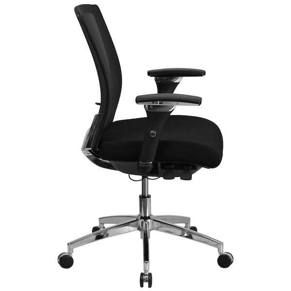 Flash Furniture Hercules Office Chair, Black Seat, Gray Back, 27 in W 25" L 41-3/4" H, Fabric Seat - GO-WY-85-8-GG