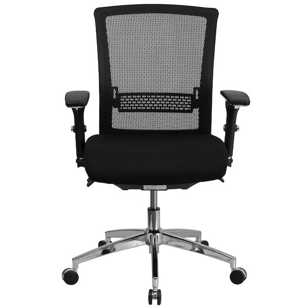 Flash Furniture Hercules Office Chair, Black Seat, Gray Back, 27 in W 25" L 41-3/4" H, Fabric Seat - GO-WY-85-8-GG
