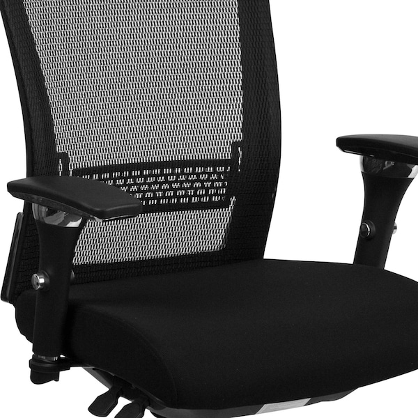 Flash Furniture Hercules Office Chair, Black Seat, Gray Back, 27 in W 25" L 41-3/4" H, Fabric Seat - GO-WY-85-8-GG