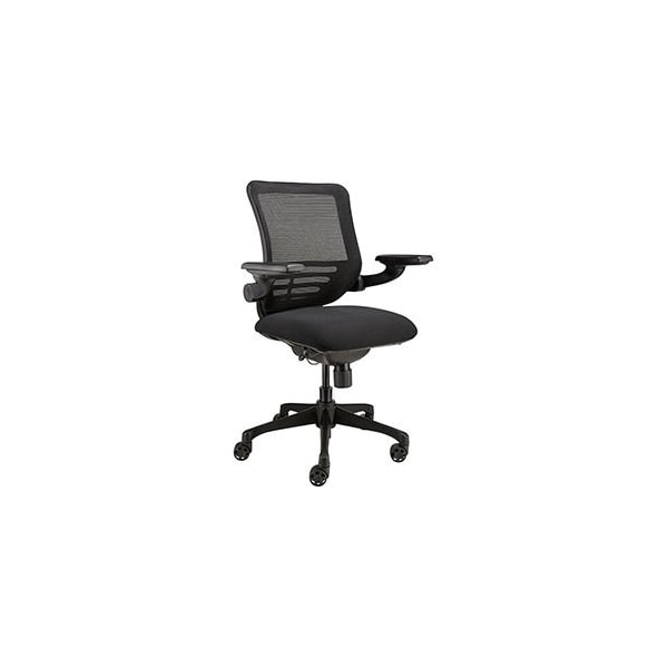 Global Industrial Multi-Function Mesh Back Ergonomic Chair with Flip-Up Arms, Black - 242119