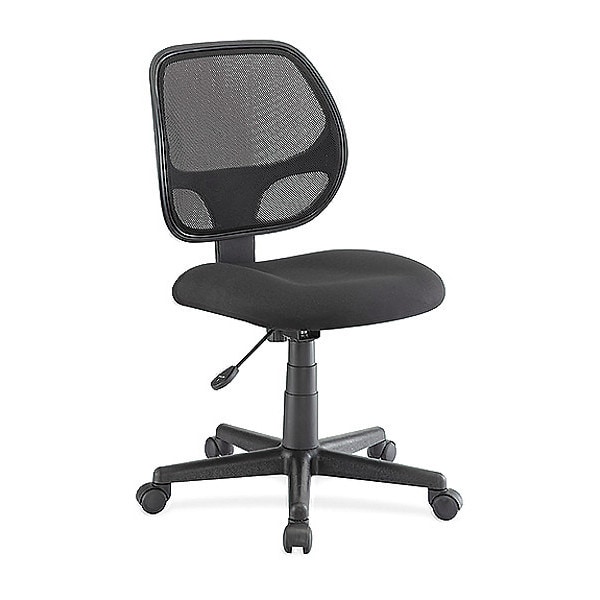 Lorell Fabric Task Chair, 17-1/2" to 21-3/4", Black - LLR82095