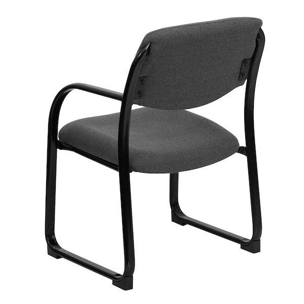 Flash Furniture Contemporary Executive Side Reception Chair, Gray Seat, Black Back, 23" W 20" L 34" H, Curved - BT-508-GY-GG