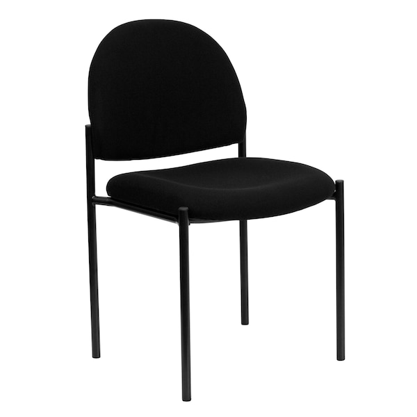 Flash Furniture Black Fabric Stack Chair - BT-515-1-BK-GG