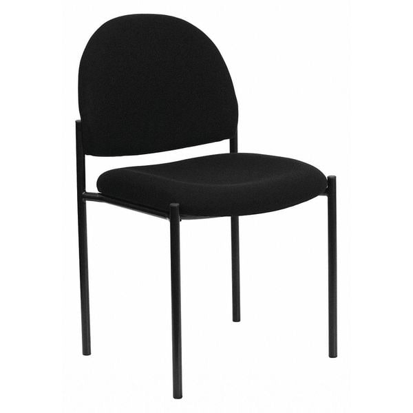 Flash Furniture Black Fabric Stack Chair - BT-515-1-BK-GG